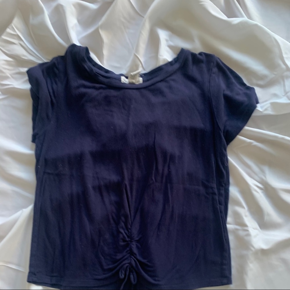 Dark blue Tied crop top